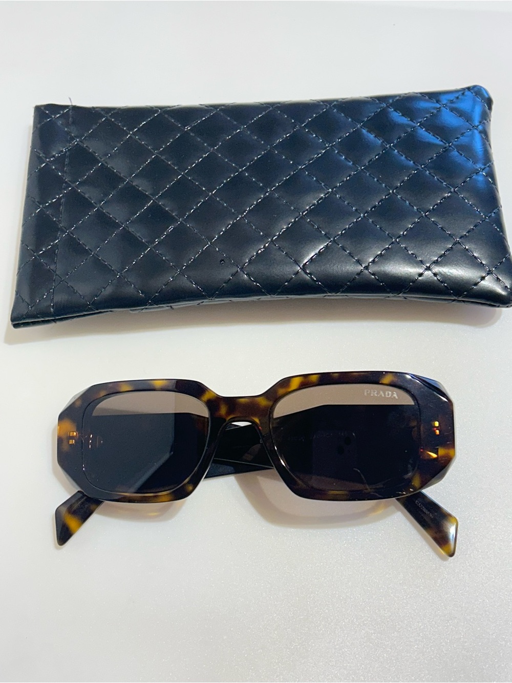 Prada Women's Tortoiseshell Rectangle Sunglasses